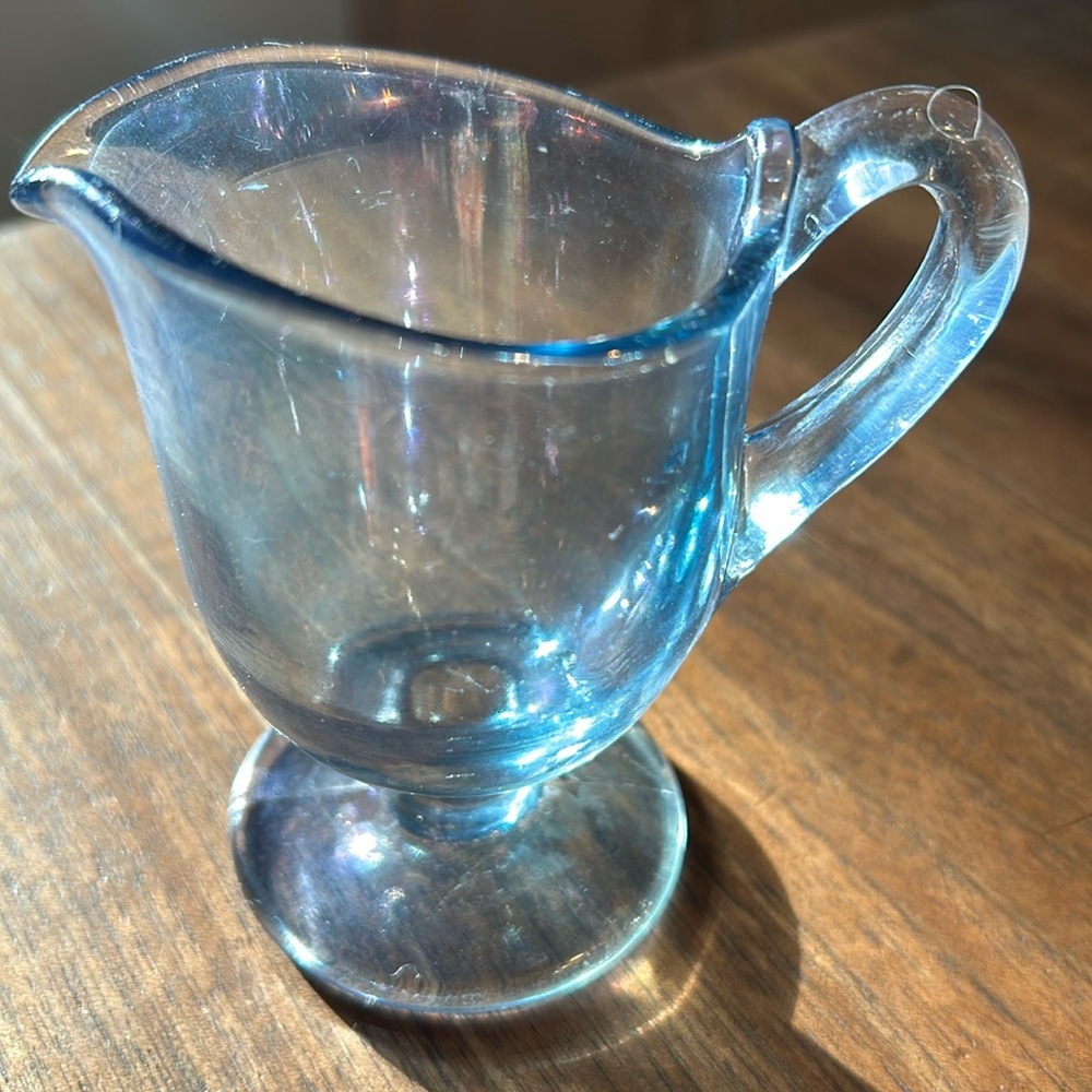 Rare Depression Glass creamer, Blue